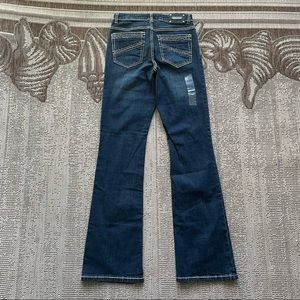 Tru Luxe Eureka Boot Cut Jeans NWT Women’s 4 (27 x 34) Dark Blue Denim